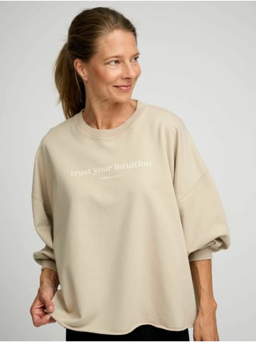 Moshi Moshi Mind Pullover mantra in pure beige