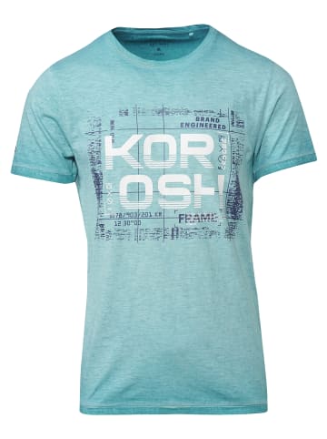 KOROSHI Kurzarm T-Shirt in grun