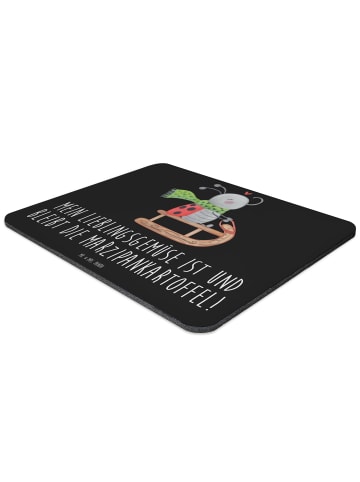 Mr. & Mrs. Panda Mauspad Smörle Rodeln mit Spruch in Schwarz