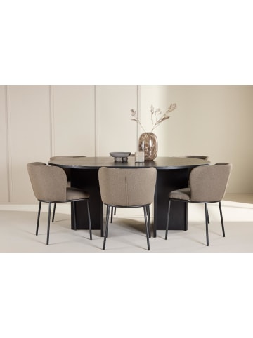 ebuy24 Essgruppe Strada Schwarz 120 x 120 cm