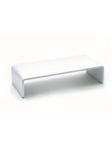 relaxdays Monitorständer in Weiß - (B)50 x (H)10 x (T)20 cm