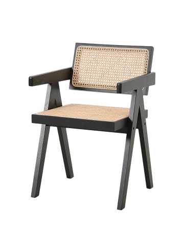 home24 Armlehnenstuhl WALS in Esche Schwarz