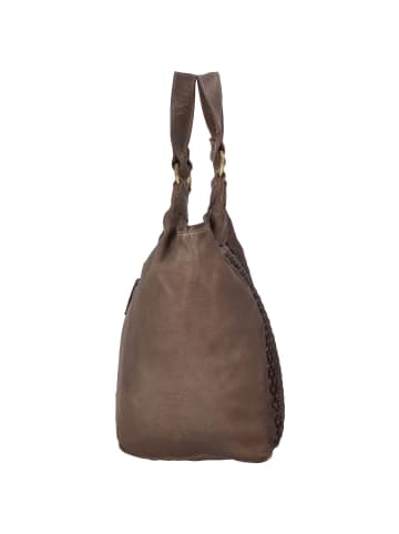 Greenland Nature Femi & Nine Schultertasche Leder 38 cm grey