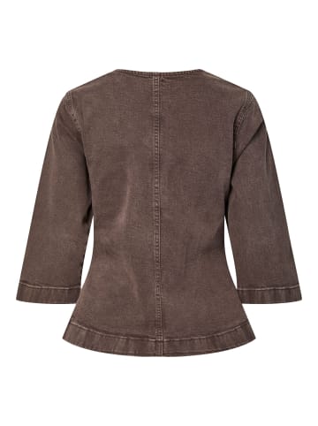 Pieces Jeanshemd in Hot Fudge