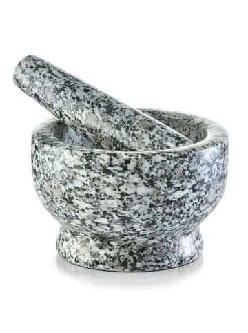 Zeller Küchenmörtel GRANIT mit Stößel in Grau, Ø 13 cm