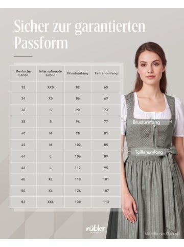 Nübler Dirndl Lang Gerda in Salbei