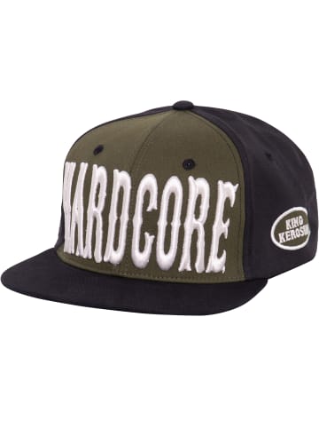 King Kerosin King Kerosin KING KEROSIN Snapback Cap  mit Print und 3D-Stickerei Hardcore 3D in olivgrün