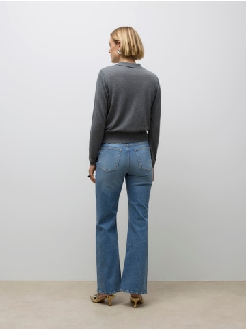 Vero Moda Polo in Medium Grey Melange