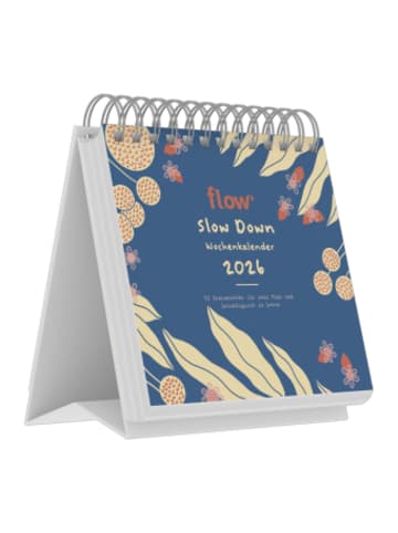 TeNeues Calendars & Stationery Kalender - Flow - Der Slow Down Kalender 2026 - Tischkalender 16x17 cm mit 53 D
