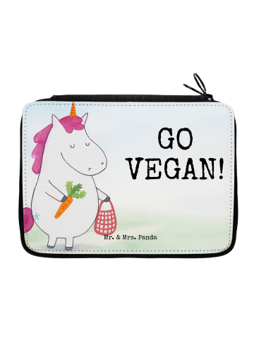 Mr. & Mrs. Panda Federmappe Einhorn Vegan Design mit Spruch in Weiß