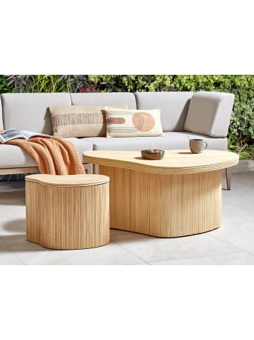 Beliani 2er-Set Couchtisch SALANTI in Naturfarben