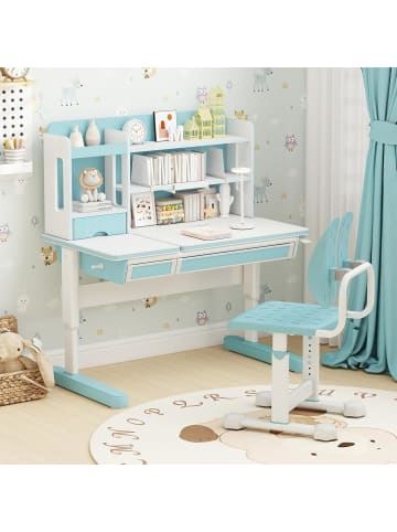 COSTWAY Schreibtischstuhl Kinder in Blau