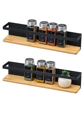 eluno Gewürzregale 2er Set ca. 38 x 8 x 6,5 cm (B/H/T)