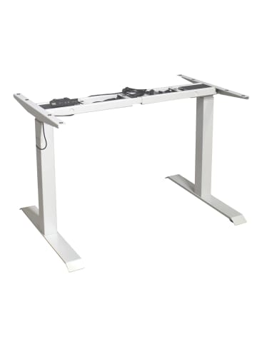 58 aufm Kessel SCHREIBTISCH höhenverstellbar elektrisch Edithe 180x90 weiß/graphit