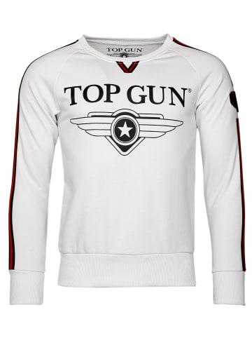 TOP GUN Sweatshirt Streak TG20191013 in weiß