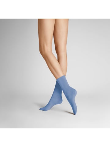 Hudson Socken Relax Fine Rollrand in Water blue