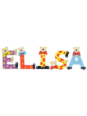 Playshoes Deko-Buchstaben "ELISA" in bunt