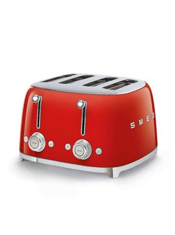 Smeg 4-Schlitz-Toaster 50's Retro Style in Rot