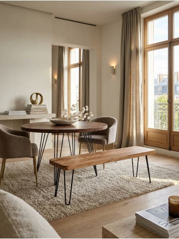 KADIMA DESIGN Esszimmer Sitzbank BAGLI Massiv-Holz 120 x 45 x 40 cm in Akazie