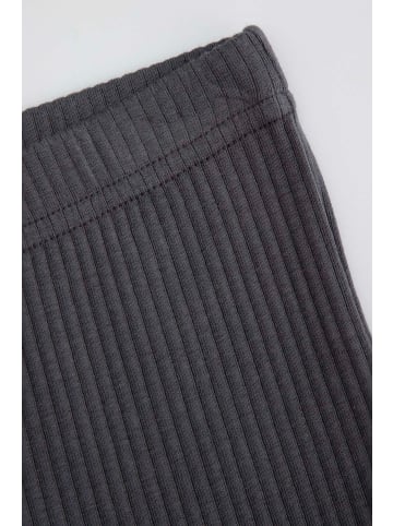 Coccodrillo Gerippte Leggings mit langem Bein in schwarzgrau