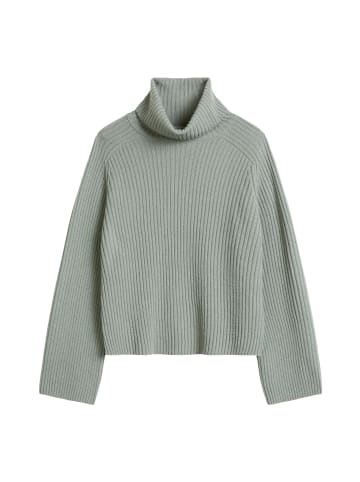 Marc O'Polo Gerippter Rollkragen-Pullover loose in Foggy Blue