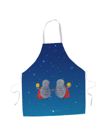 Mr. & Mrs. Panda Kochschürze Sternzeichen Zwilling ohne Spruch in Sternenhimmel Blau