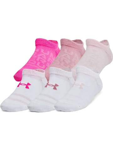 Under Armour Kinder Socken "Ua Yth Essential No Show 6Pk" in Pink