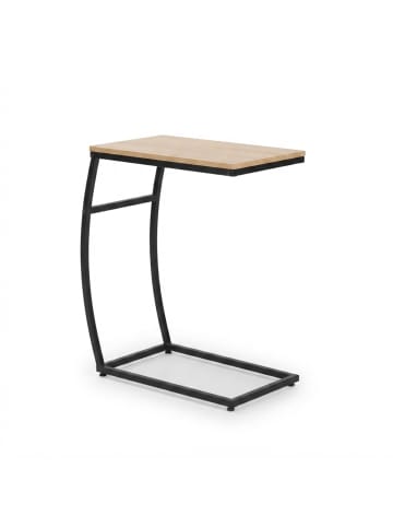 relaxdays Beistelltisch in Holzoptik/ Schwarz - (B)47,5 x (H)58,5 x (T)25 cm