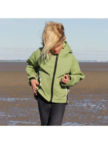 BMS BMS Softshelljacke für Kinder mit Strickoptik in hellgrün