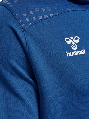 Hummel Hoodie Hmllead Poly Hoodie in TRUE BLUE