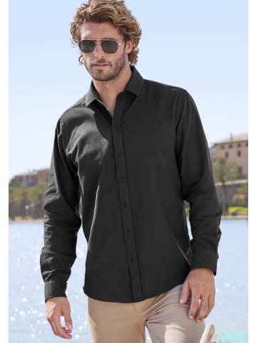 John Devin Langarmhemd in schwarz