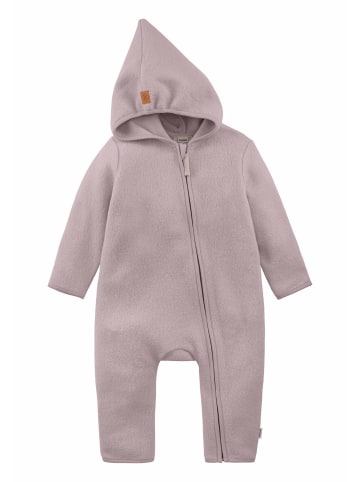 Hessnatur Fleece-Overall in mattrosa