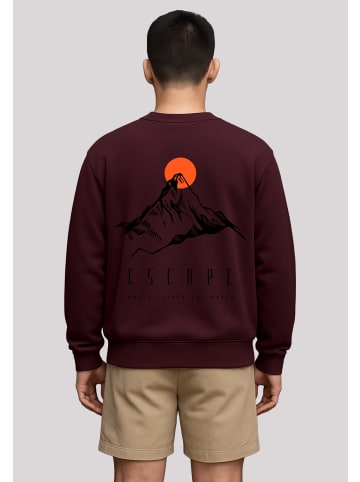 F4NT4STIC Sweatshirt Escape Discover the World Mountain in maroon