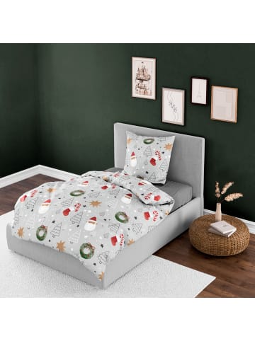 Bierbaum Biber Bettwäsche in hellgrau