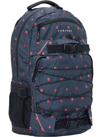 FORVERT Rucksack in navy double dots