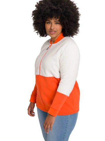 Ulla Popken Sweatjacke in gebrannte orange