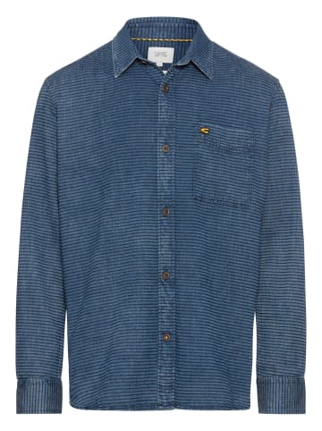 Camel Active Langarm Hemd im Overshirt-Look in Nachtblau