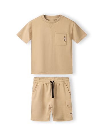 Minoti 2tlg. Set: T-Shirt & Shorts 17SET50B in Beige