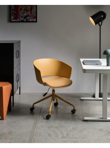 Beliani Bürostuhl GLEEFUL in Gelb/Schwarz - (W) 64 x (H) 77 x (L) 64 cm