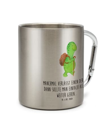 Mr. & Mrs. Panda Thermobecher Schildkröte Wanderer mit Spruch in Silber