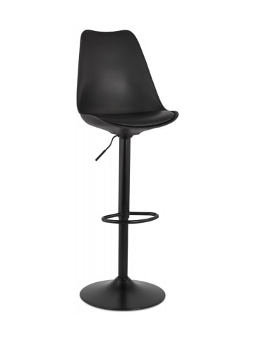 KADIMA DESIGN Verstellbarer Barhocker aus Kunstleder | Modern Schwarz in Schwarz