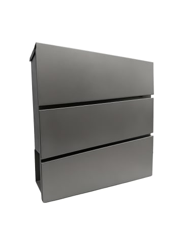 relaxdays Briefkasten in Anthrazit - (B)35,5 x (H)37,5 x (T)10,5 cm