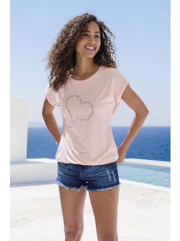 LASCANA Kurzarmshirt in peach
