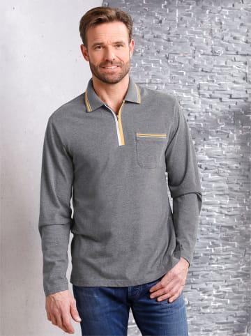 Sieh an! Poloshirt in grau-meliert
