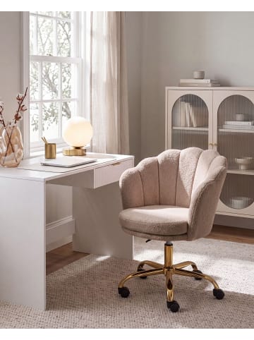 Beliani Bürostuhl MONTICELLO in Beige/Gold/Schwarz - (W) 60 x (H) 79 x (L) 60 cm