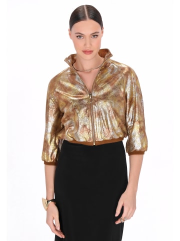faina Women Jacket in gold snake