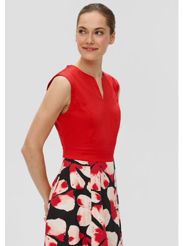 s.Oliver BLACK LABEL Kleid kurz in Mehrfarbig-rot