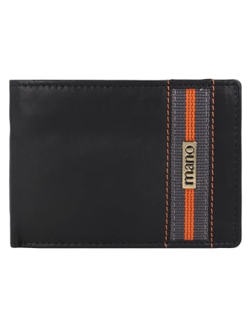 mano Don Leonardo Geldbörse RFID Leder 12 cm in schwarz