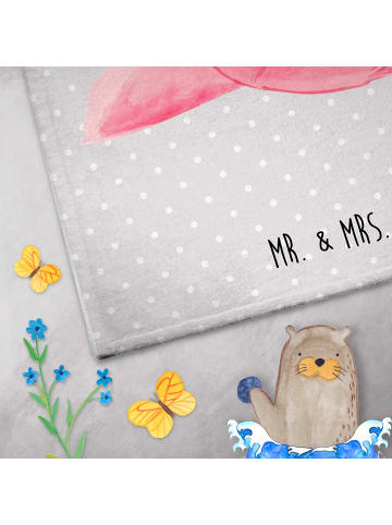 Mr. & Mrs. Panda Handtuch Axolotl Hurra ohne Spruch in Grau Pastell
