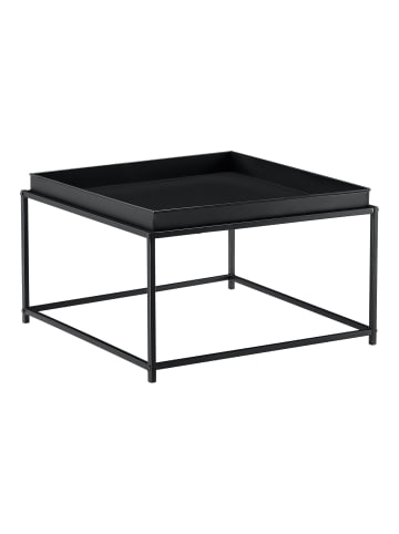 en.casa Tabletttisch Lipizza in Schwarz (H)36cm (B)59cm (T)59cm